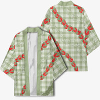 Omaomao Aloha Hawaii Kimono Rosebud Lei With Palaka Motif - Polynesian Pride