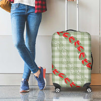 Omaomao Aloha Hawaii Luggage Cover Rosebud Lei With Palaka Motif - Polynesian Pride