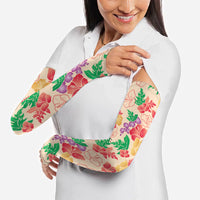 Colorful Aloha Hawaii Hibiscus Orchid Seamless Arm Sleeves