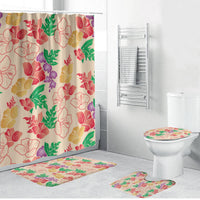Colorful Aloha Hawaii Hibiscus Orchid Seamless Bathroom Set