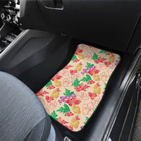 Colorful Aloha Hawaii Hibiscus Orchid Seamless Car Mats