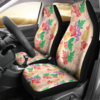 Colorful Aloha Hawaii Hibiscus Orchid Seamless Car Seat Cover