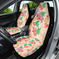 Colorful Aloha Hawaii Hibiscus Orchid Seamless Car Seat Cover