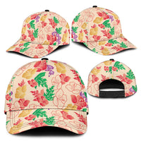 Colorful Aloha Hawaii Hibiscus Orchid Seamless Classic Cap