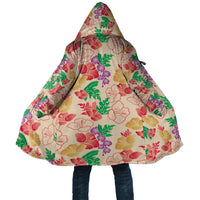 Colorful Aloha Hawaii Hibiscus Orchid Seamless Cloak