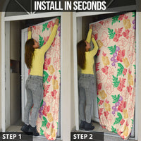 Colorful Aloha Hawaii Hibiscus Orchid Seamless Door Cover