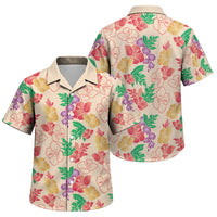 Colorful Aloha Hawaii Hibiscus Orchid Seamless Family Matching Tank Maxi Dress and Hawaiian Shirt