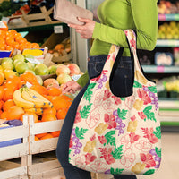 Colorful Aloha Hawaii Hibiscus Orchid Seamless Grocery Bag