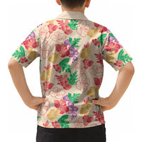 Colorful Aloha Hawaii Hibiscus Orchid Seamless Hawaiian Shirt