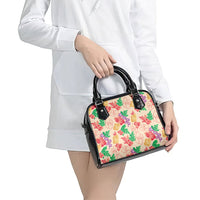 Colorful Aloha Hawaii Hibiscus Orchid Seamless Shoulder Handbag