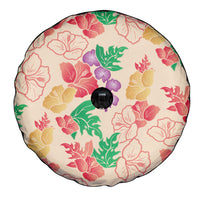 Colorful Aloha Hawaii Hibiscus Orchid Seamless Spare Tire Cover