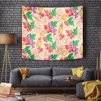 Colorful Aloha Hawaii Hibiscus Orchid Seamless Tapestry