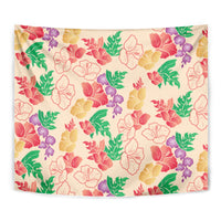 Colorful Aloha Hawaii Hibiscus Orchid Seamless Tapestry