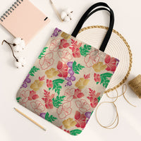 Colorful Aloha Hawaii Hibiscus Orchid Seamless Tote Bag