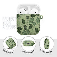 Vesuvian Green Aloha Hawaii Hibiscus Orchid Seamless AirPods Case