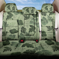 Vesuvian Green Aloha Hawaii Hibiscus Orchid Seamless Back Car Seat Cover
