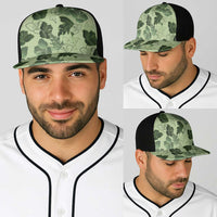 Vesuvian Green Aloha Hawaii Hibiscus Orchid Seamless Baseball Net Cap