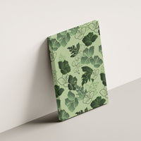 Vesuvian Green Aloha Hawaii Hibiscus Orchid Seamless Canvas Wall Art