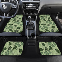 Vesuvian Green Aloha Hawaii Hibiscus Orchid Seamless Car Mats