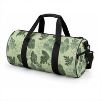 Vesuvian Green Aloha Hawaii Hibiscus Orchid Seamless Duffle Bag