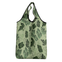 Vesuvian Green Aloha Hawaii Hibiscus Orchid Seamless Grocery Bag