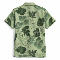 Vesuvian Green Aloha Hawaii Hibiscus Orchid Seamless Hawaiian Shirt