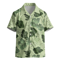 Vesuvian Green Aloha Hawaii Hibiscus Orchid Seamless Kid Hawaiian Shirt