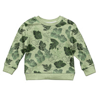 Vesuvian Green Aloha Hawaii Hibiscus Orchid Seamless Kid Ugly Christmas Sweater
