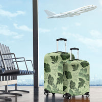 Vesuvian Green Aloha Hawaii Hibiscus Orchid Seamless Luggage Cover