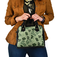Vesuvian Green Aloha Hawaii Hibiscus Orchid Seamless Shoulder Handbag