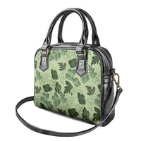 Vesuvian Green Aloha Hawaii Hibiscus Orchid Seamless Shoulder Handbag