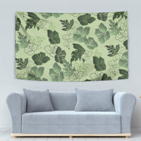 Vesuvian Green Aloha Hawaii Hibiscus Orchid Seamless Tapestry