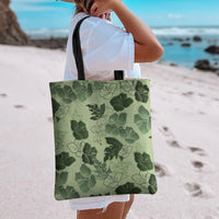 Vesuvian Green Aloha Hawaii Hibiscus Orchid Seamless Tote Bag