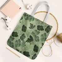 Vesuvian Green Aloha Hawaii Hibiscus Orchid Seamless Tote Bag