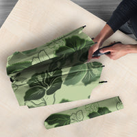 Vesuvian Green Aloha Hawaii Hibiscus Orchid Seamless Umbrella