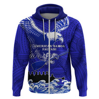 Personalised American Samoa Fautasi Race Hoodie Eagle With Polynesian Pattern LT14 - Polynesian Pride