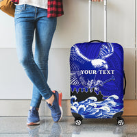 Personalised American Samoa Fautasi Race Luggage Cover Eagle With Polynesian Pattern LT14 - Polynesian Pride