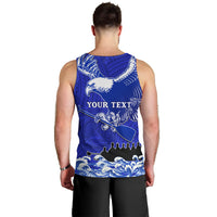 Personalised American Samoa Fautasi Race Men Tank Top Eagle With Polynesian Pattern LT14 - Polynesian Pride