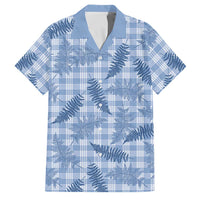 Blue Palaka Hawaii Palapalai Family Matching Summer Maxi Dress and Hawaiian Shirt Hawaiian Fern LT14 Dad's Shirt - Short Sleeve Blue - Polynesian Pride