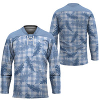Blue Palaka Hawaii Palapalai Hockey Jersey Hawaiian Fern - Polynesian Pride