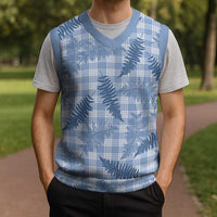 Blue Palaka Hawaii Palapalai Christmas Knitted V-Neck Vest Hawaiian Fern LT14 - Polynesian Pride