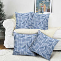 Blue Palaka Hawaii Palapalai Pillow Cover Hawaiian Fern - Polynesian Pride