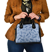 Blue Palaka Hawaii Palapalai Shoulder Handbag Hawaiian Fern - Polynesian Pride