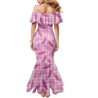 Purple Palaka Hawaii Palapalai Family Matching Mermaid Dress and Hawaiian Shirt Hawaiian Fern LT14 - Polynesian Pride