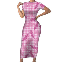 Purple Palaka Hawaii Palapalai Family Matching Short Sleeve Bodycon Dress and Hawaiian Shirt Hawaiian Fern LT14 Mom's Dress Purple - Polynesian Pride