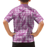 Pink Palaka Hawaii Palapalai Family Matching Puletasi and Hawaiian Shirt Hawaiian Fern LT14 - Polynesian Pride