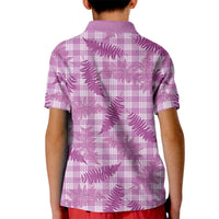 Pink Palaka Hawaii Palapalai Kid Polo Shirt Hawaiian Fern - Polynesian Pride