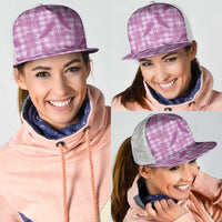 Pink Palaka Hawaii Palapalai Mesh Trucker Cap Hawaiian Fern