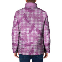 Pink Palaka Hawaii Palapalai Padded Jacket Hawaiian Fern - Polynesian Pride