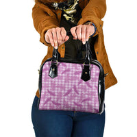 Pink Palaka Hawaii Palapalai Shoulder Handbag Hawaiian Fern - Polynesian Pride